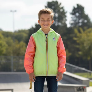K-WAY Packable Hooded Waterproof Colourblock Windbreaker 24m